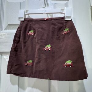 Reversible corduroy skirt